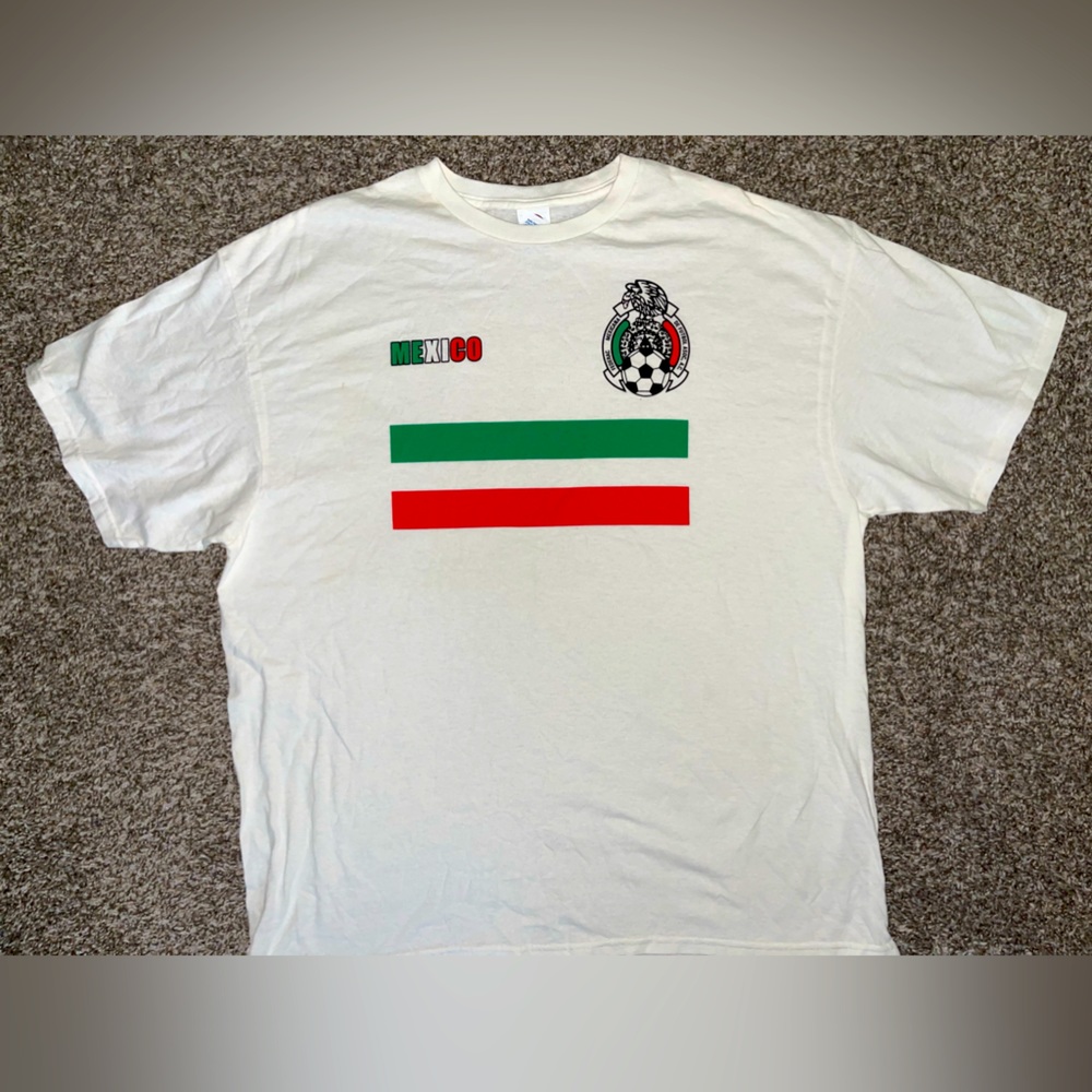 Mexicana Federation De Futbol White‎ Short Sleeve Tee Shirt New Large